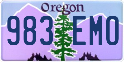 OR license plate 983EMO