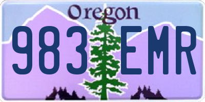 OR license plate 983EMR