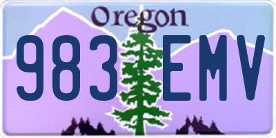 OR license plate 983EMV