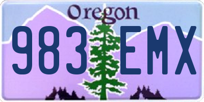 OR license plate 983EMX
