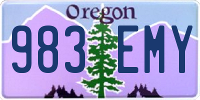 OR license plate 983EMY