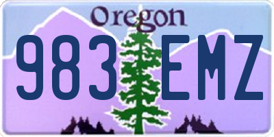 OR license plate 983EMZ