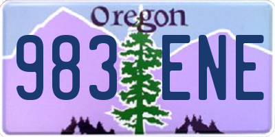 OR license plate 983ENE