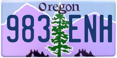 OR license plate 983ENH