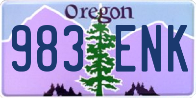 OR license plate 983ENK