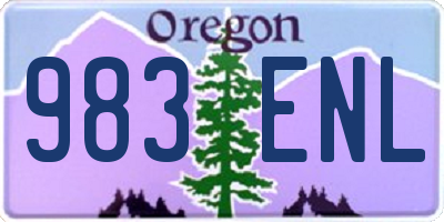 OR license plate 983ENL