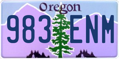 OR license plate 983ENM