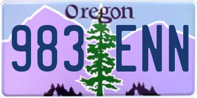 OR license plate 983ENN