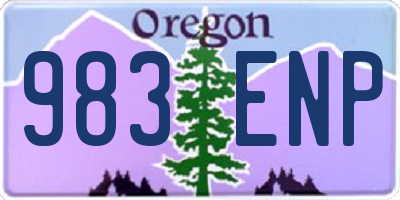 OR license plate 983ENP