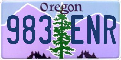 OR license plate 983ENR