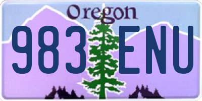 OR license plate 983ENU