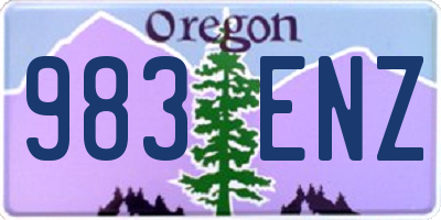 OR license plate 983ENZ
