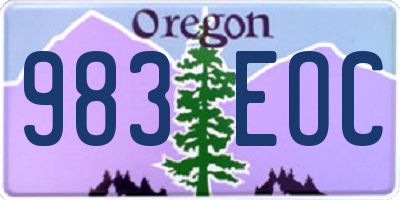 OR license plate 983EOC