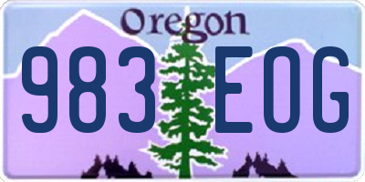 OR license plate 983EOG