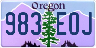 OR license plate 983EOJ