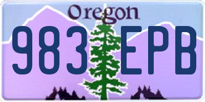 OR license plate 983EPB