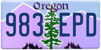 OR license plate 983EPD