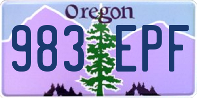 OR license plate 983EPF