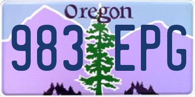OR license plate 983EPG