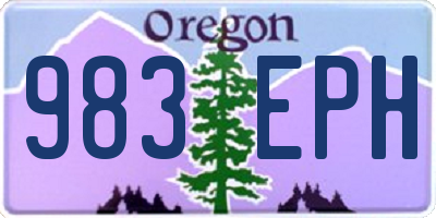 OR license plate 983EPH