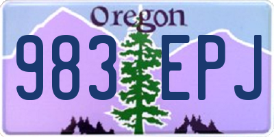OR license plate 983EPJ