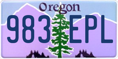 OR license plate 983EPL