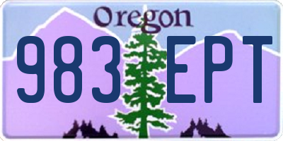OR license plate 983EPT