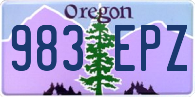 OR license plate 983EPZ