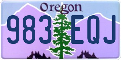 OR license plate 983EQJ