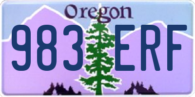 OR license plate 983ERF