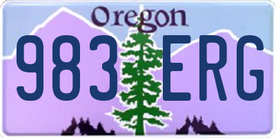 OR license plate 983ERG