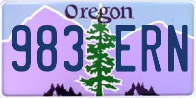 OR license plate 983ERN