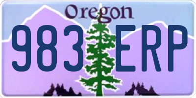 OR license plate 983ERP