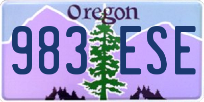 OR license plate 983ESE