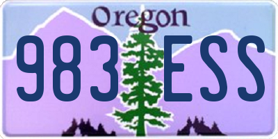 OR license plate 983ESS