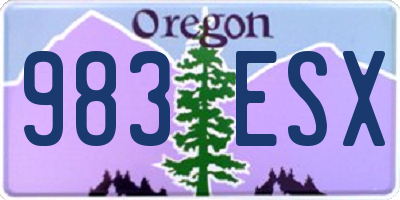 OR license plate 983ESX