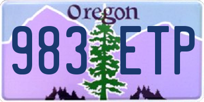 OR license plate 983ETP