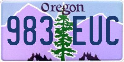 OR license plate 983EUC