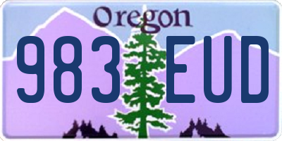 OR license plate 983EUD