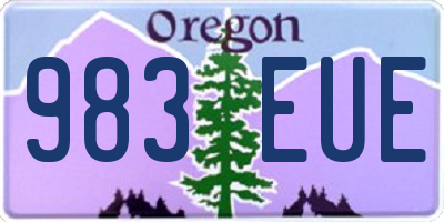 OR license plate 983EUE