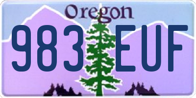 OR license plate 983EUF