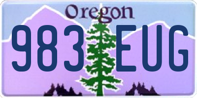 OR license plate 983EUG