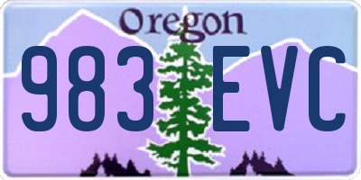 OR license plate 983EVC