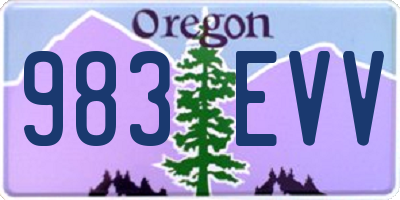 OR license plate 983EVV