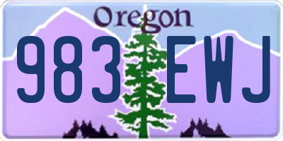 OR license plate 983EWJ