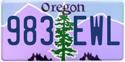 OR license plate 983EWL