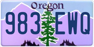 OR license plate 983EWQ