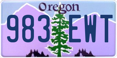 OR license plate 983EWT