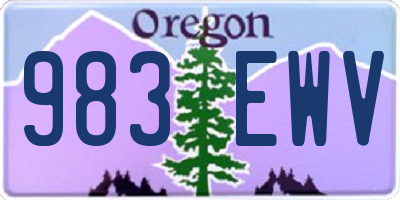 OR license plate 983EWV