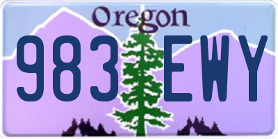 OR license plate 983EWY